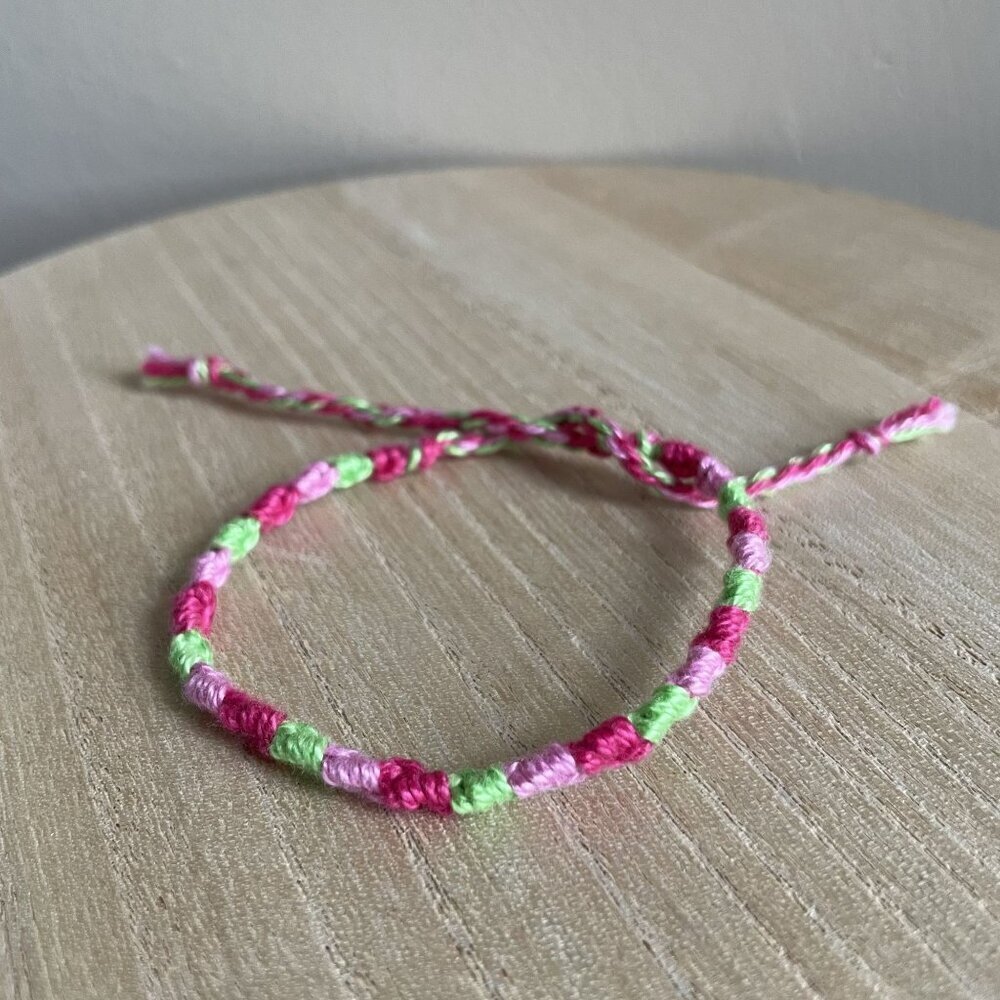 Posie Bracelet, anklet, trendy, comfortable, tie, embroidery thread, woven, gift